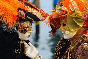 Venice Carnival Masked Lovers 2010