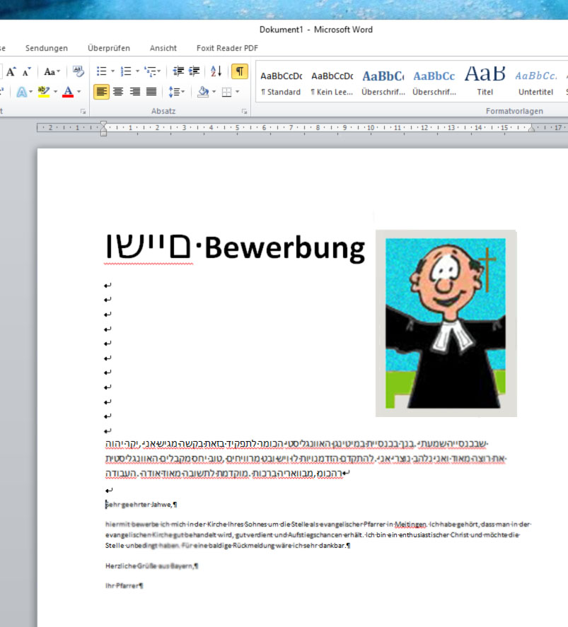 Bewerbung